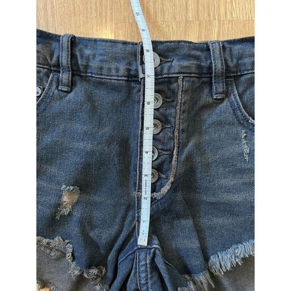 NWT Free People Dark Wash Runaway Slouch Denim Cut Off Button Fly Shorts… - Picture 9 of 11